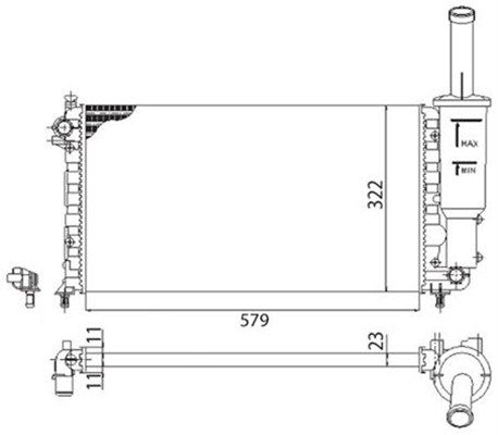 MAGNETI MARELLI Radiaator,mootorijahutus 350213892003